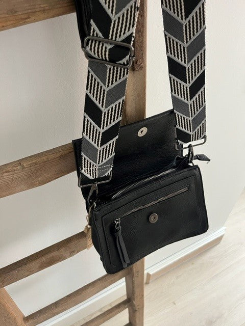 Zwart schoudertasje - Elba