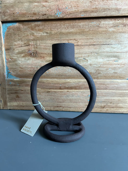 Metalen kandelaar bruin