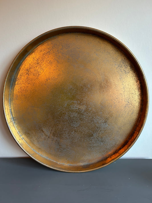 Gouden dienblad metaal XL