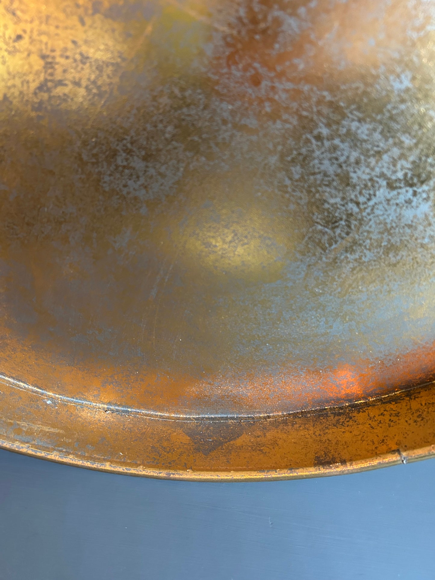 Gouden dienblad metaal XL