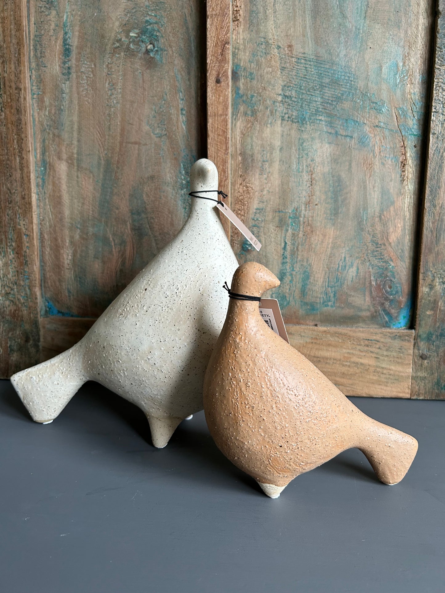 Duiven beeldje bruin M