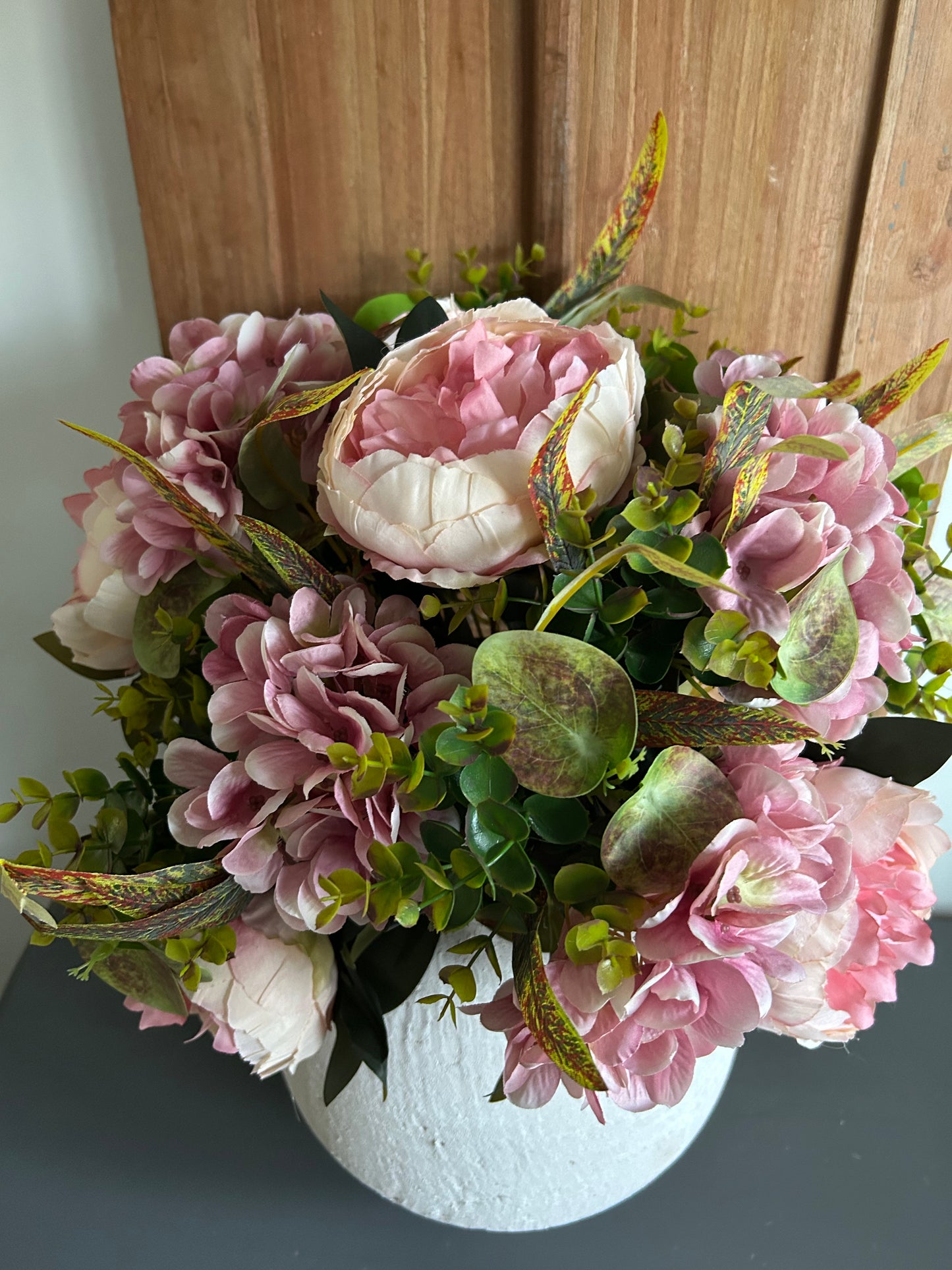 boeket zijde bloemen zacht rose