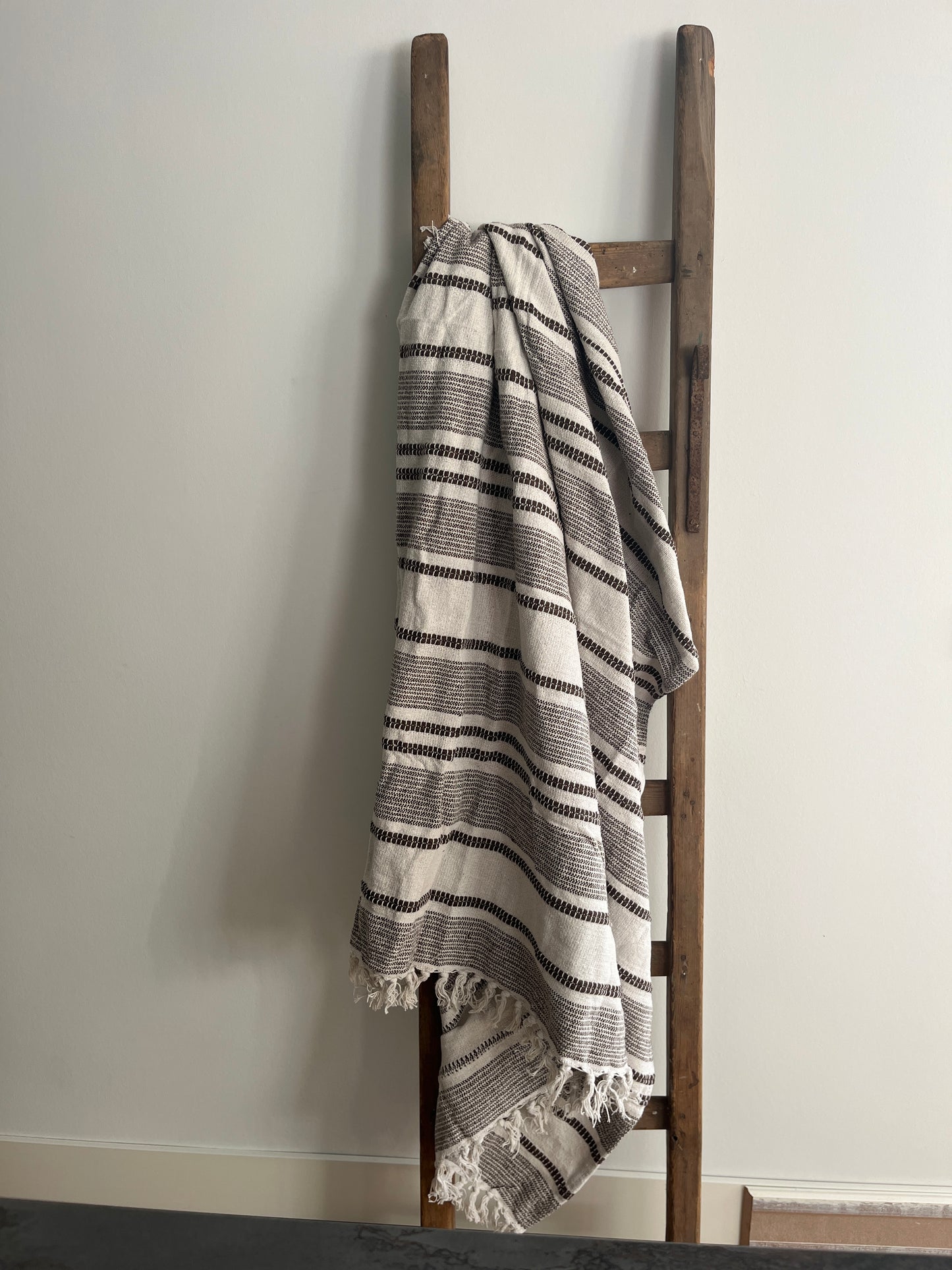 Duurzaam plaid bruin/crème