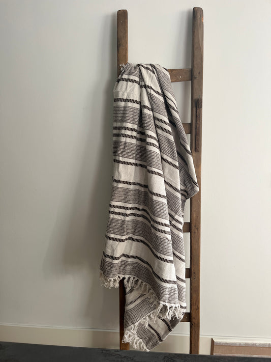 Duurzaam plaid bruin/crème