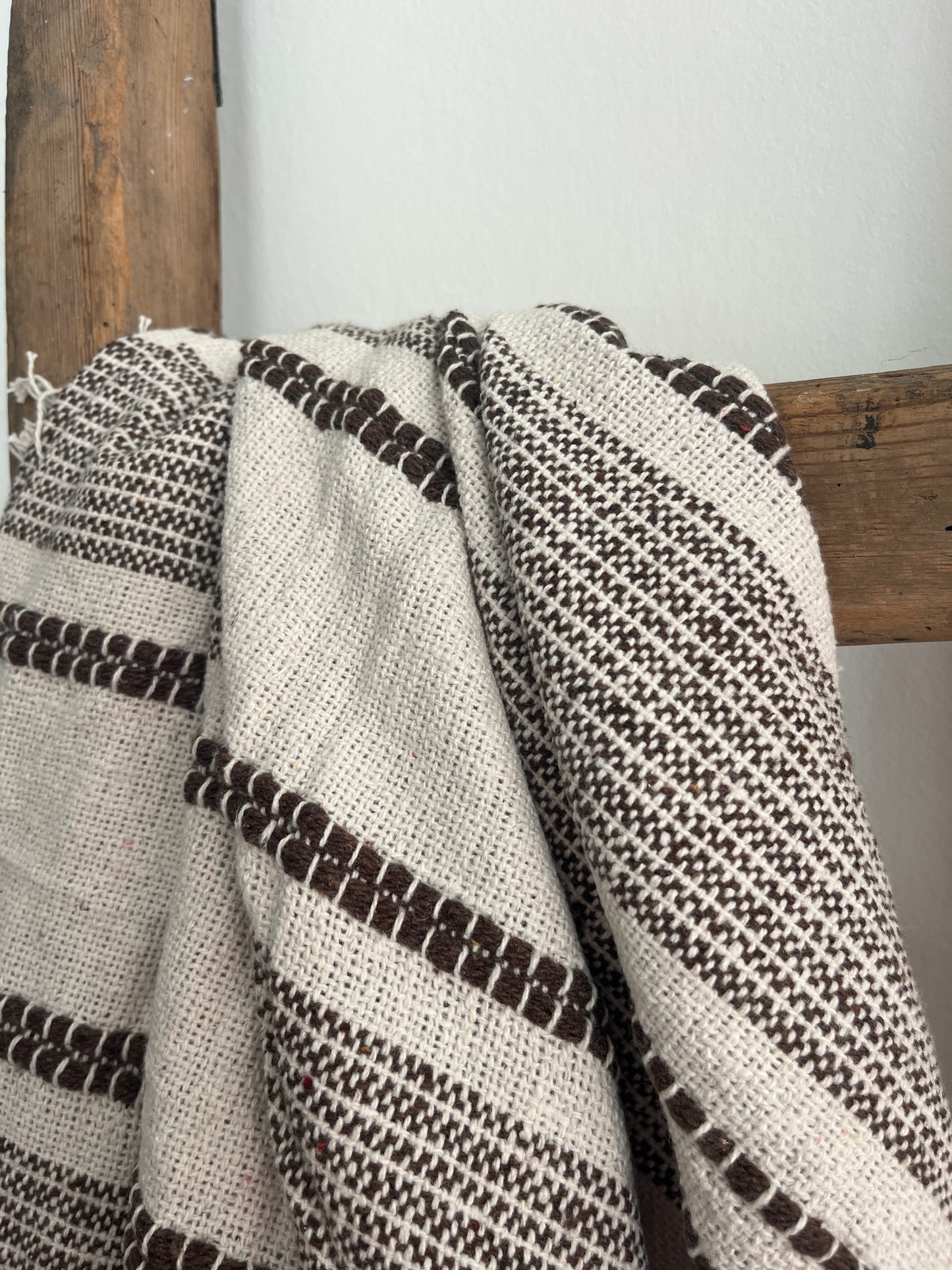 Duurzaam plaid bruin/crème