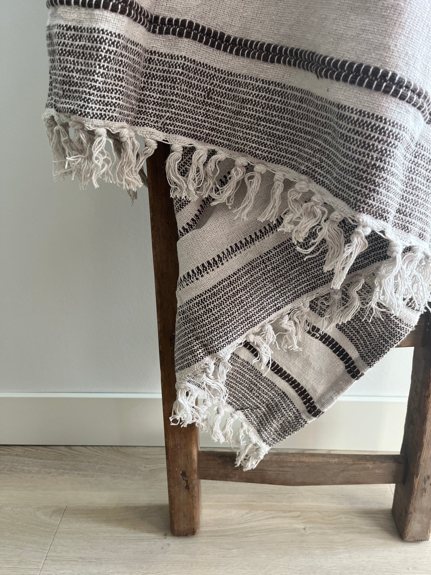 Duurzaam plaid bruin/crème