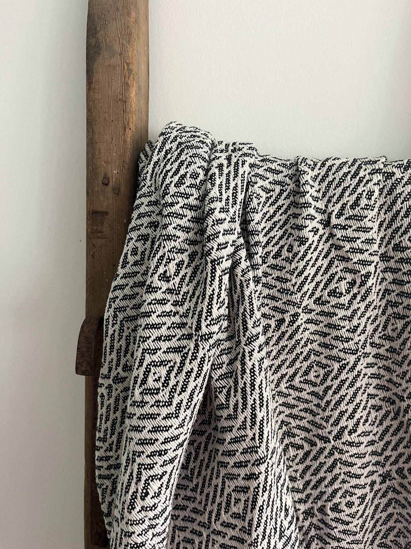 Duurzaam plaid zwart/crème