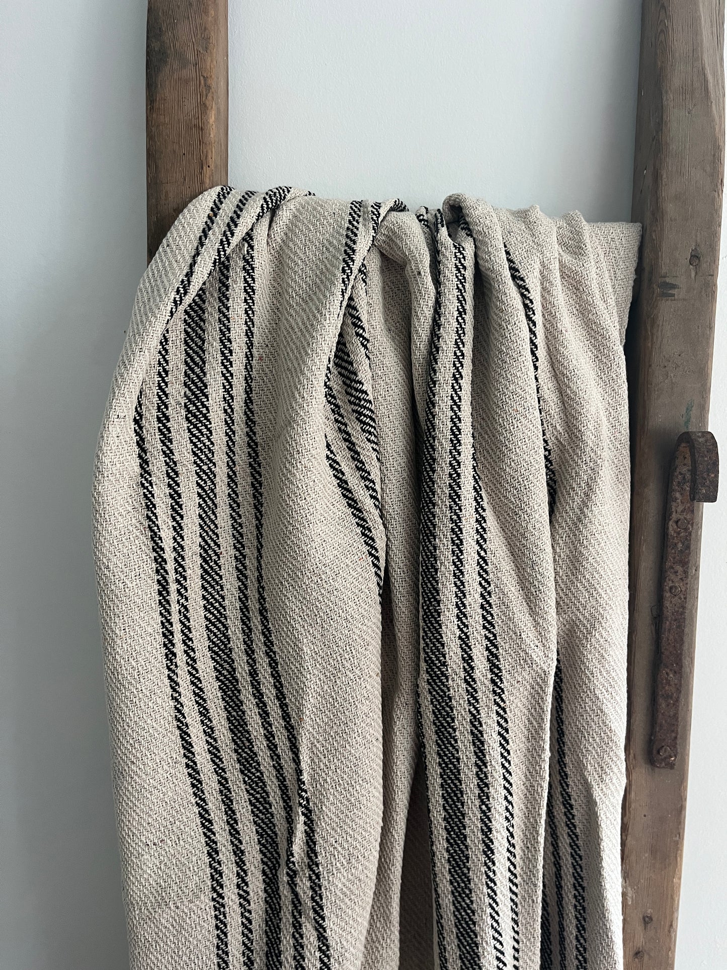 Duurzaam plaid crème/zwart