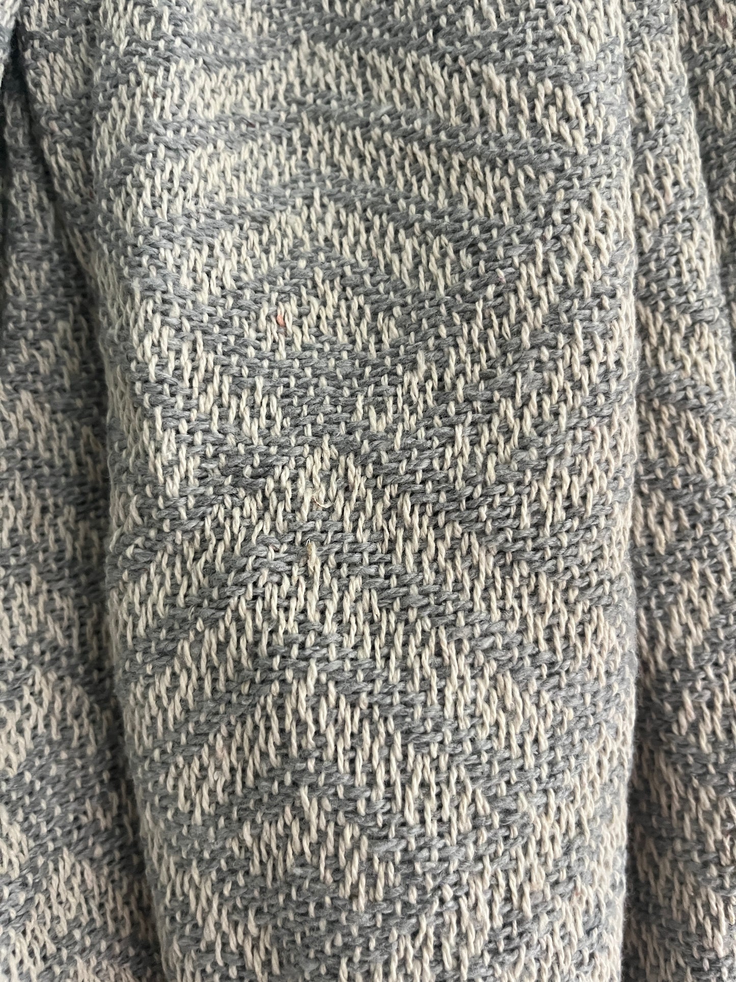 Duurzaam plaid crème/lichtblauw