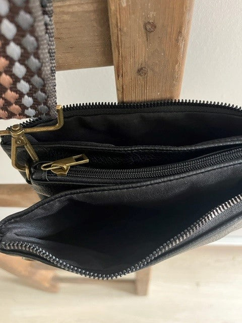 Zwart schoudertasje - New york