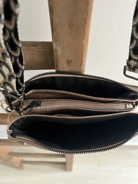 Brons schoudertasje - New York