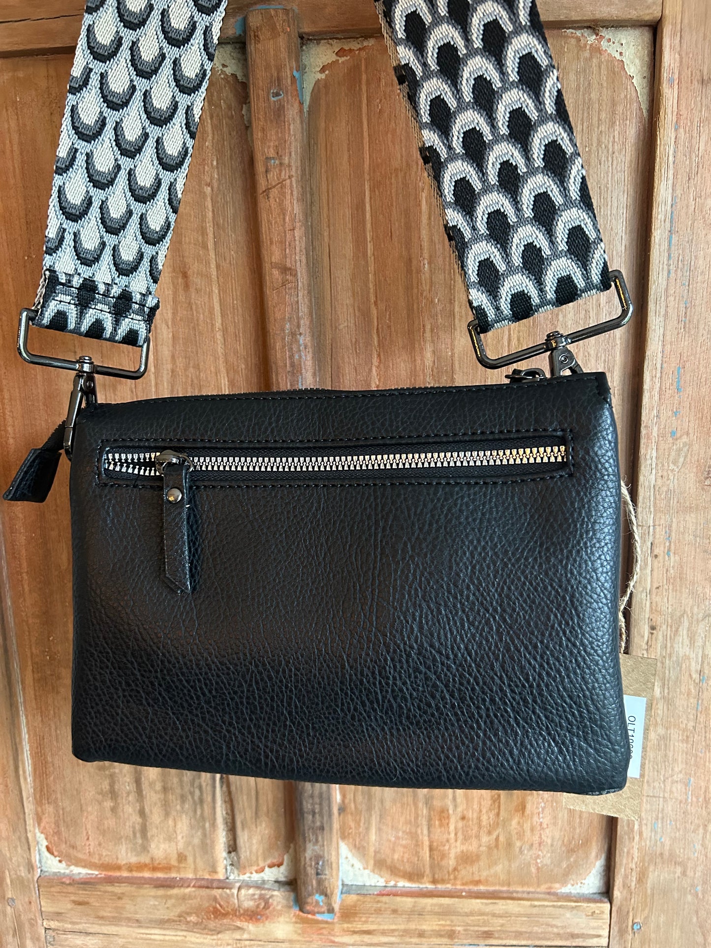 Zwarte crossbody/schoudertas -Bentveld