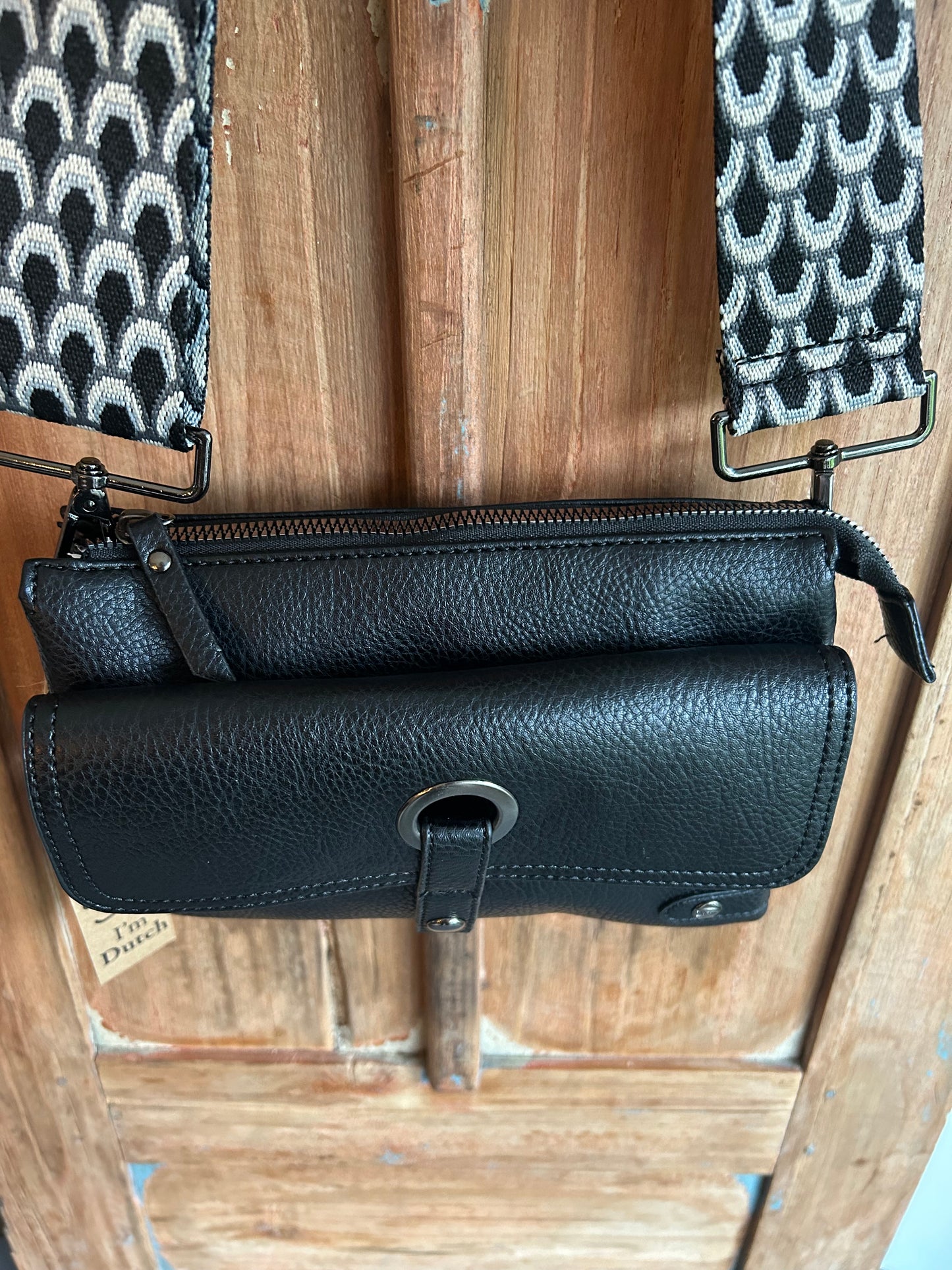 Zwarte crossbody/schoudertas -Bentveld