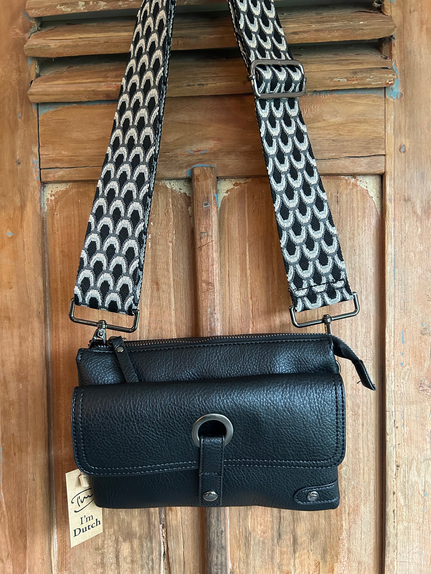 Zwarte crossbody/schoudertas -Bentveld
