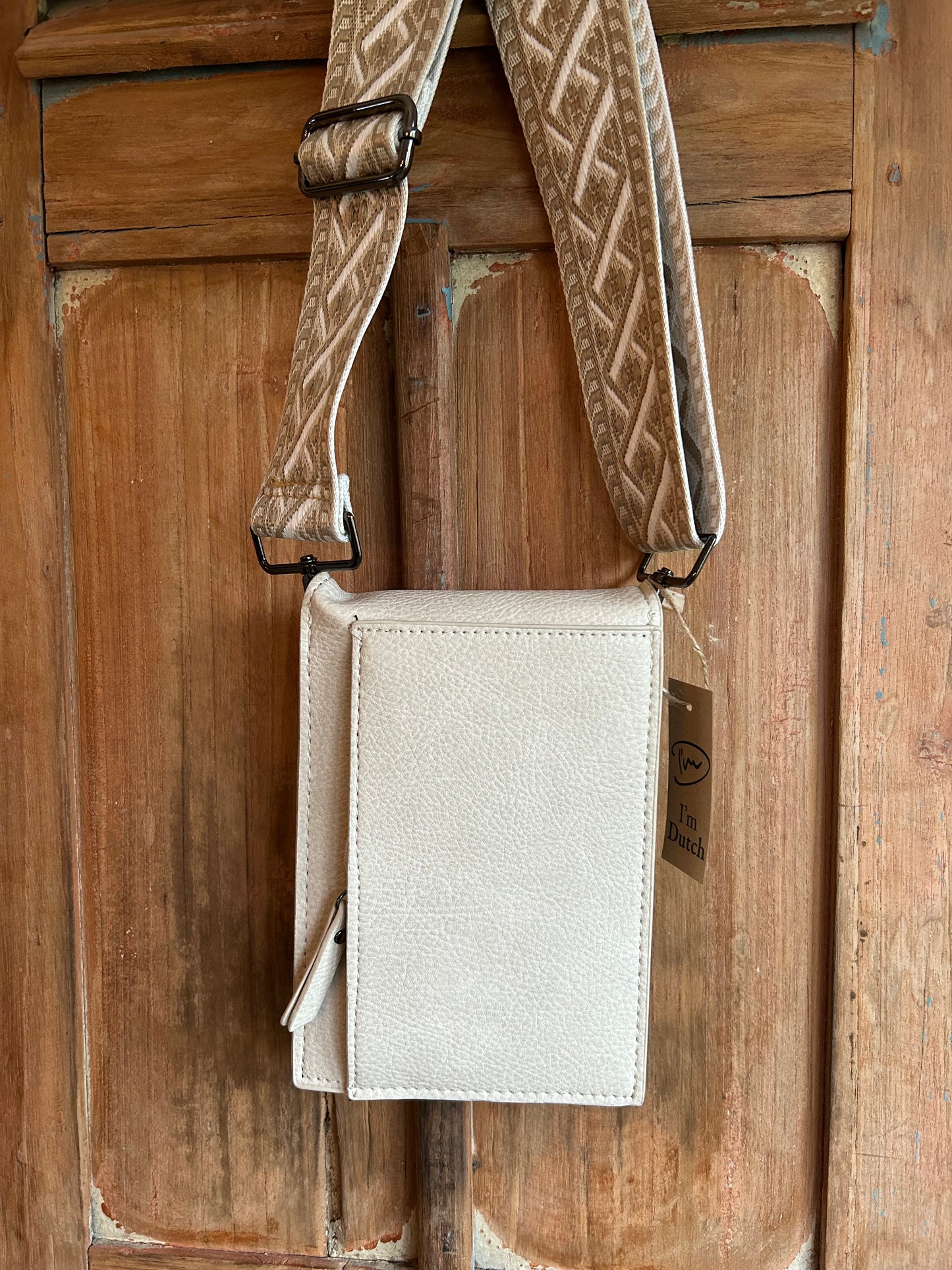 Naturel telefoon/schoudertasje -Doorn