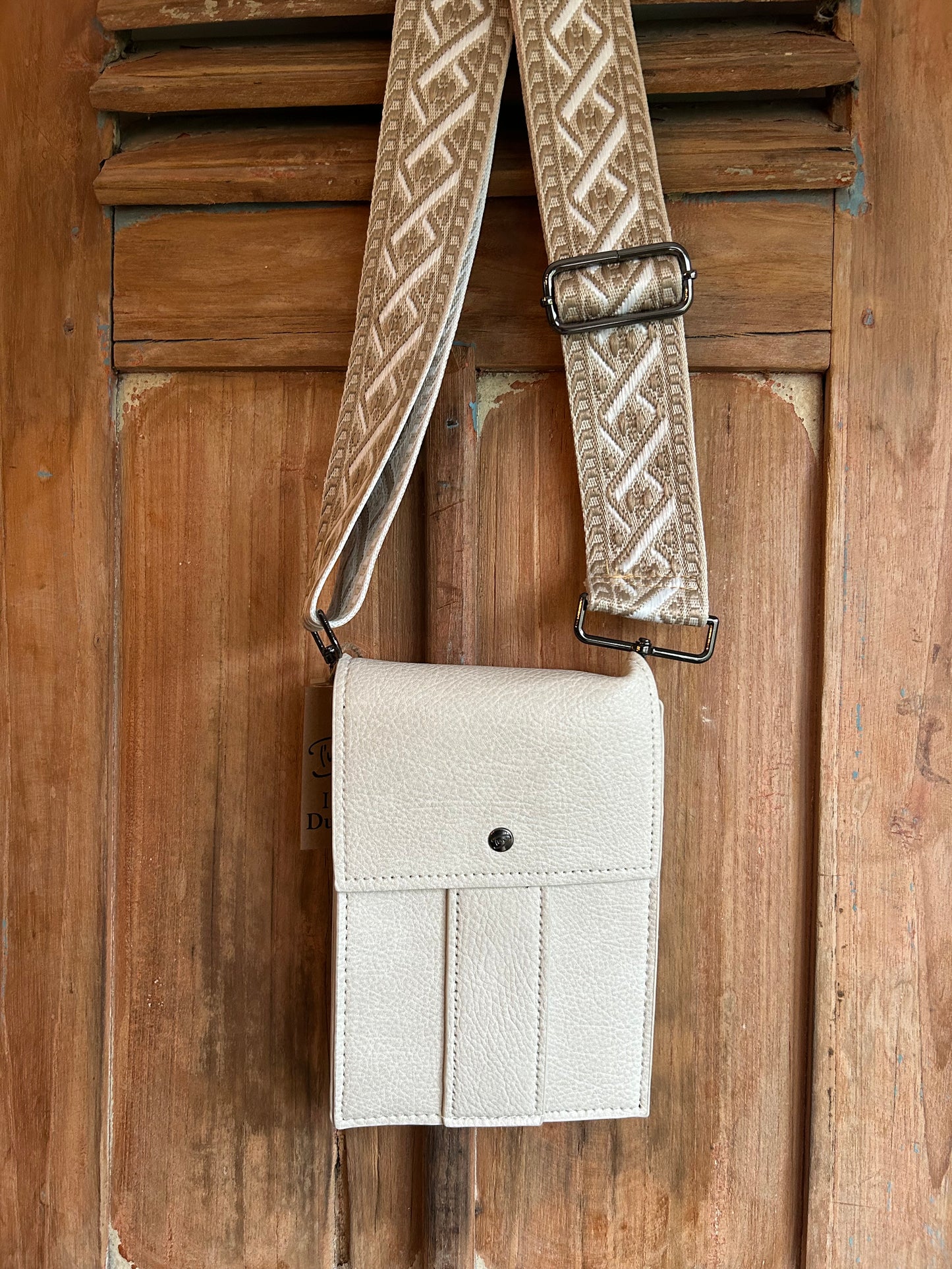 Naturel telefoon/schoudertasje -Doorn