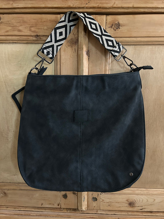 Zwarte Lissabon schoudertas/shopper