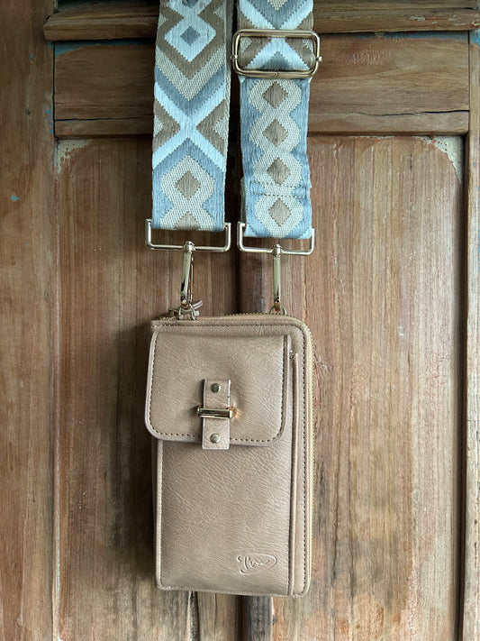 Camelkleurig telefoontasje -Hulst