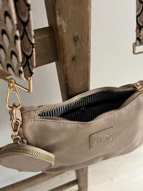 Naturel schoudertasje - Monto