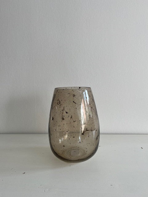 Bruine vaas van gerecycled glas