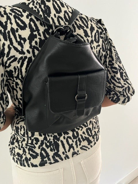 Zwarte rugtas/schoudertas - Derby