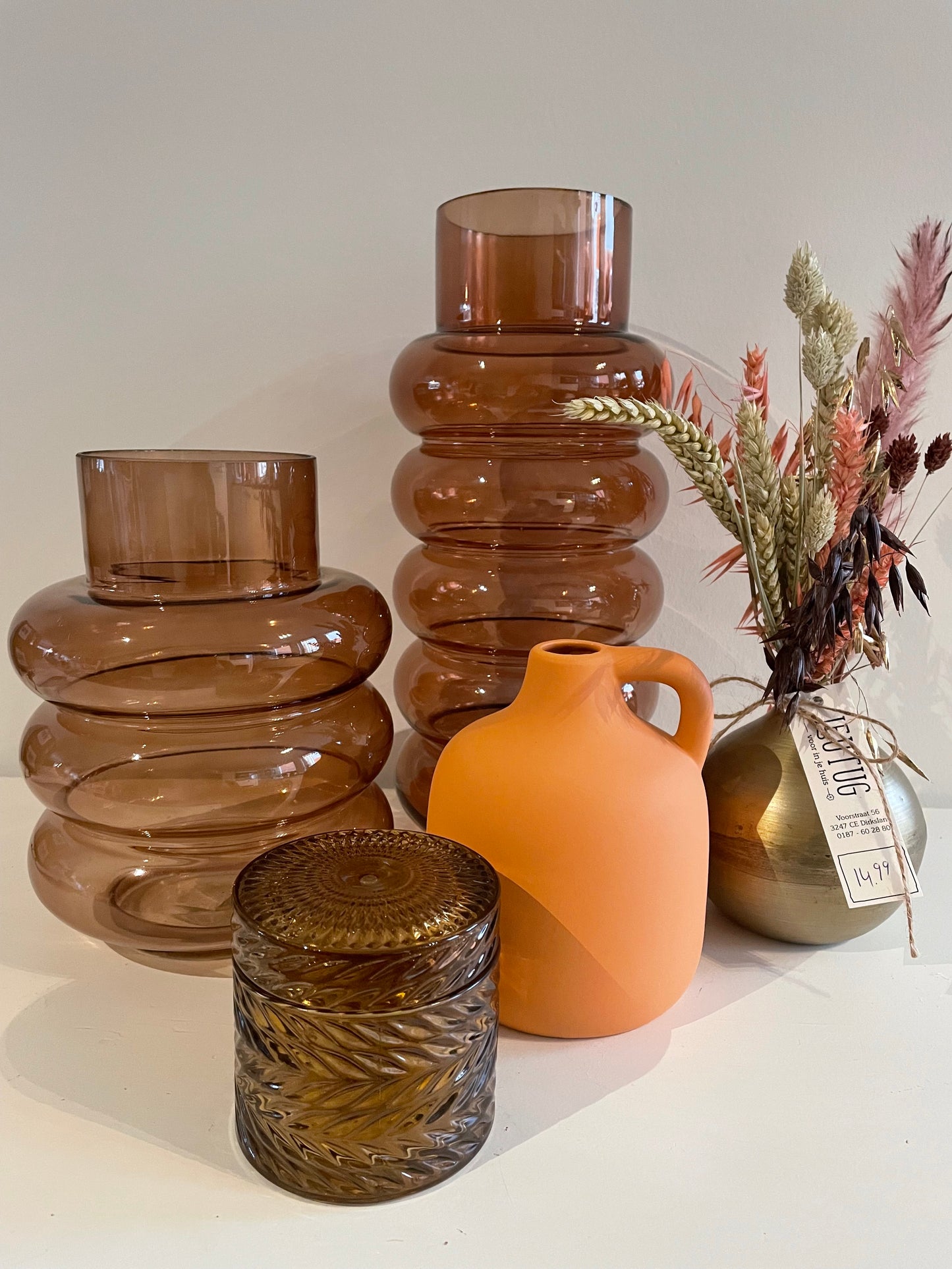 Glazen vaas Terra - laag