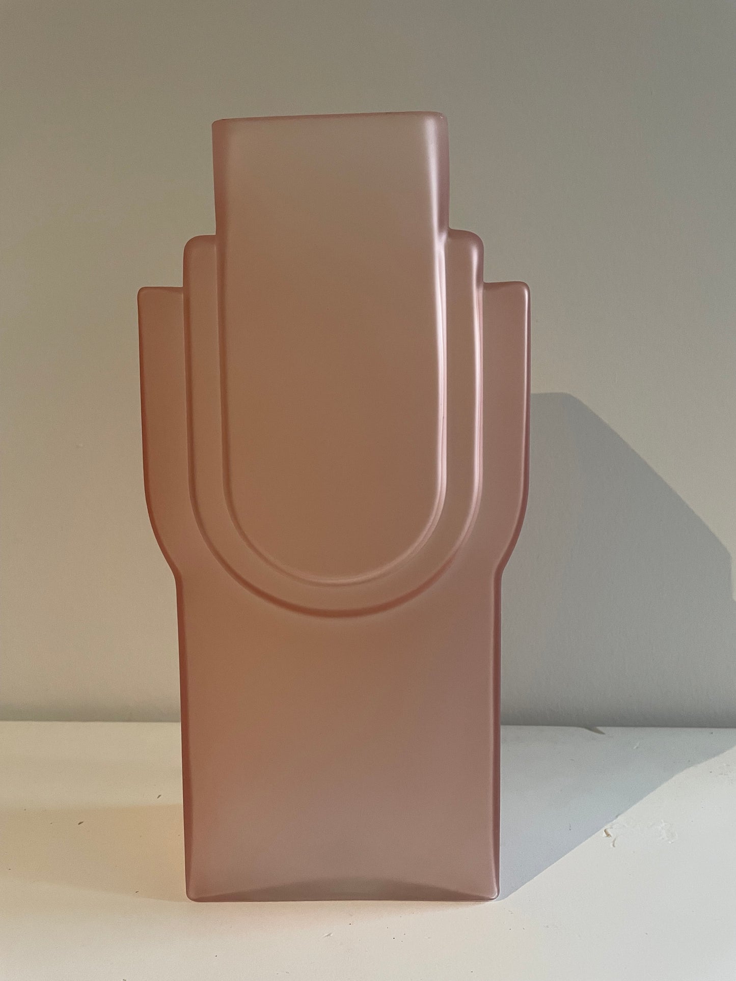 Glazen vaas oud-roze