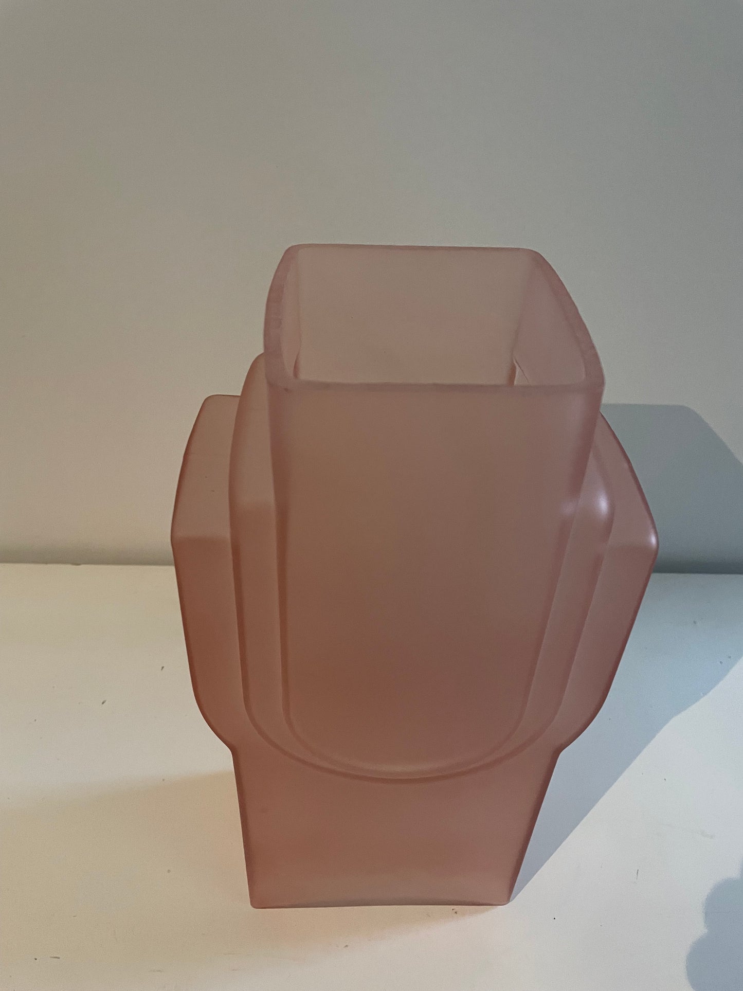 Glazen vaas oud-roze