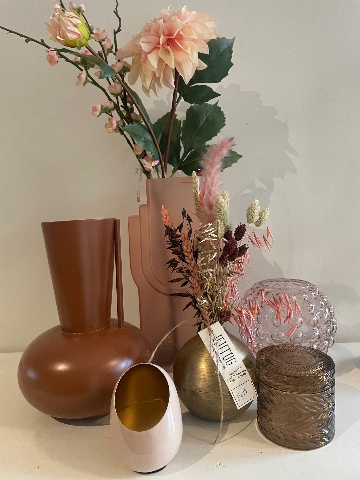 Glazen potje met deksel - Bruin