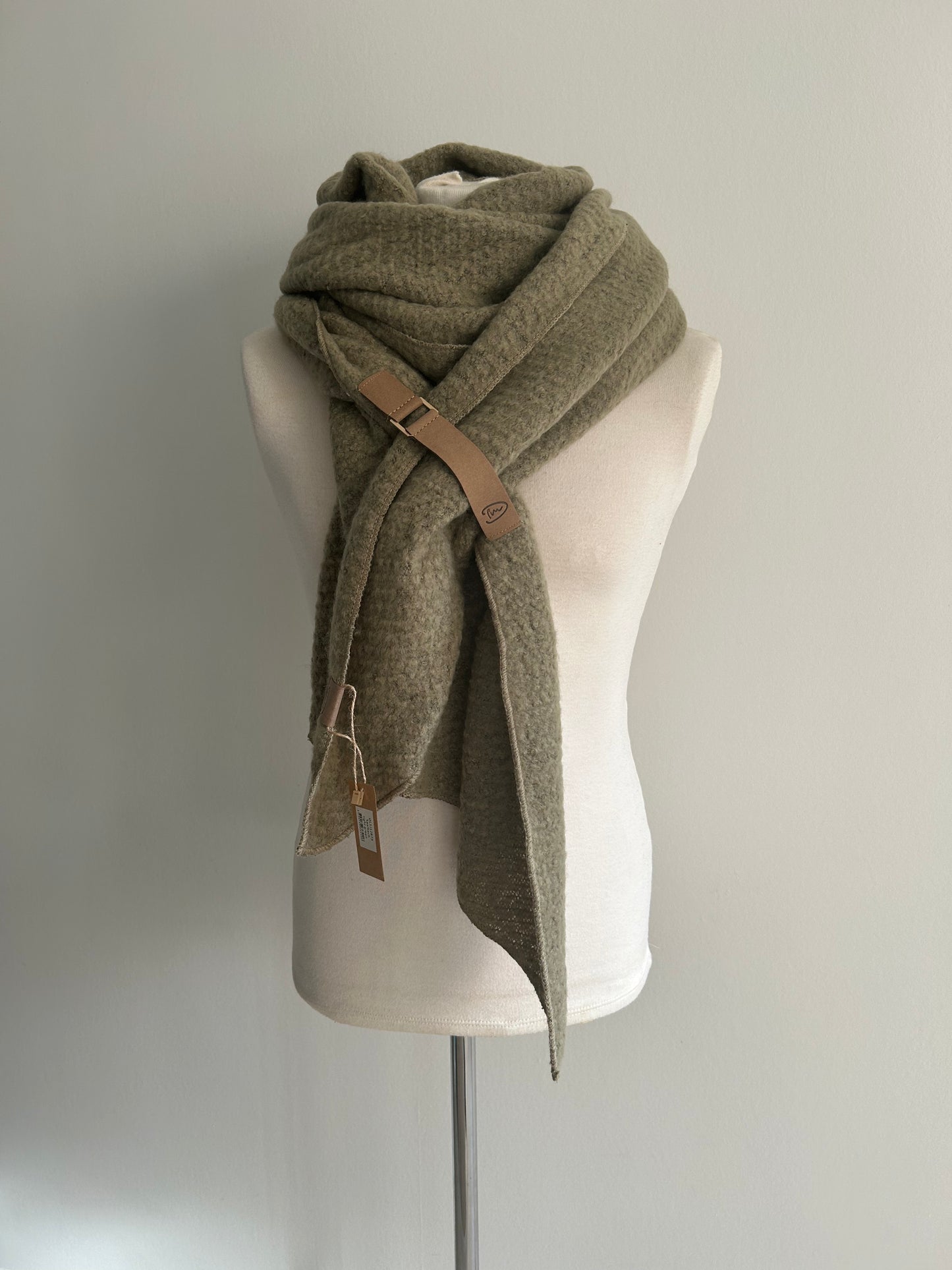 olijf/groene sjaal