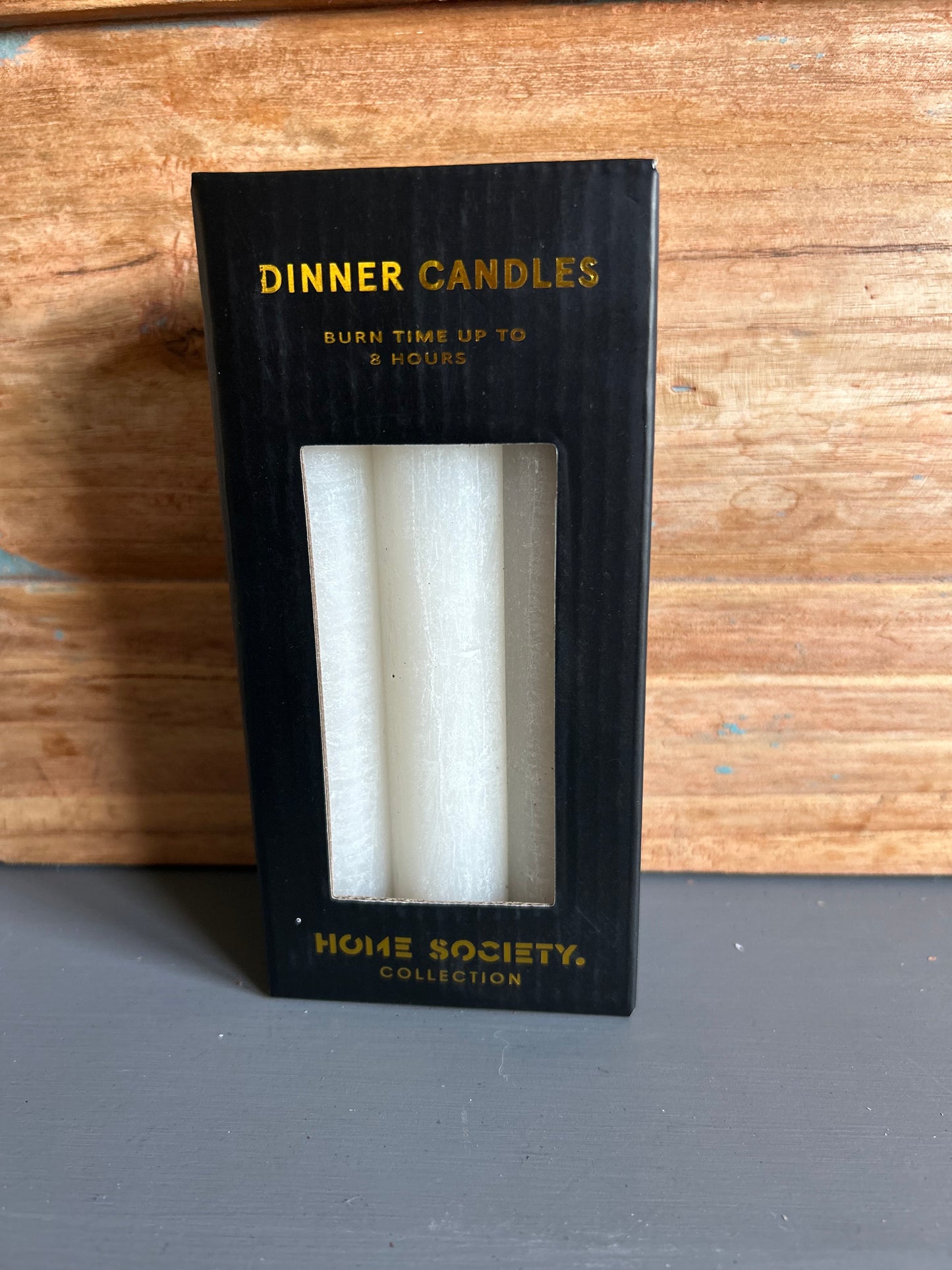 doos met 6 creme kaarsen