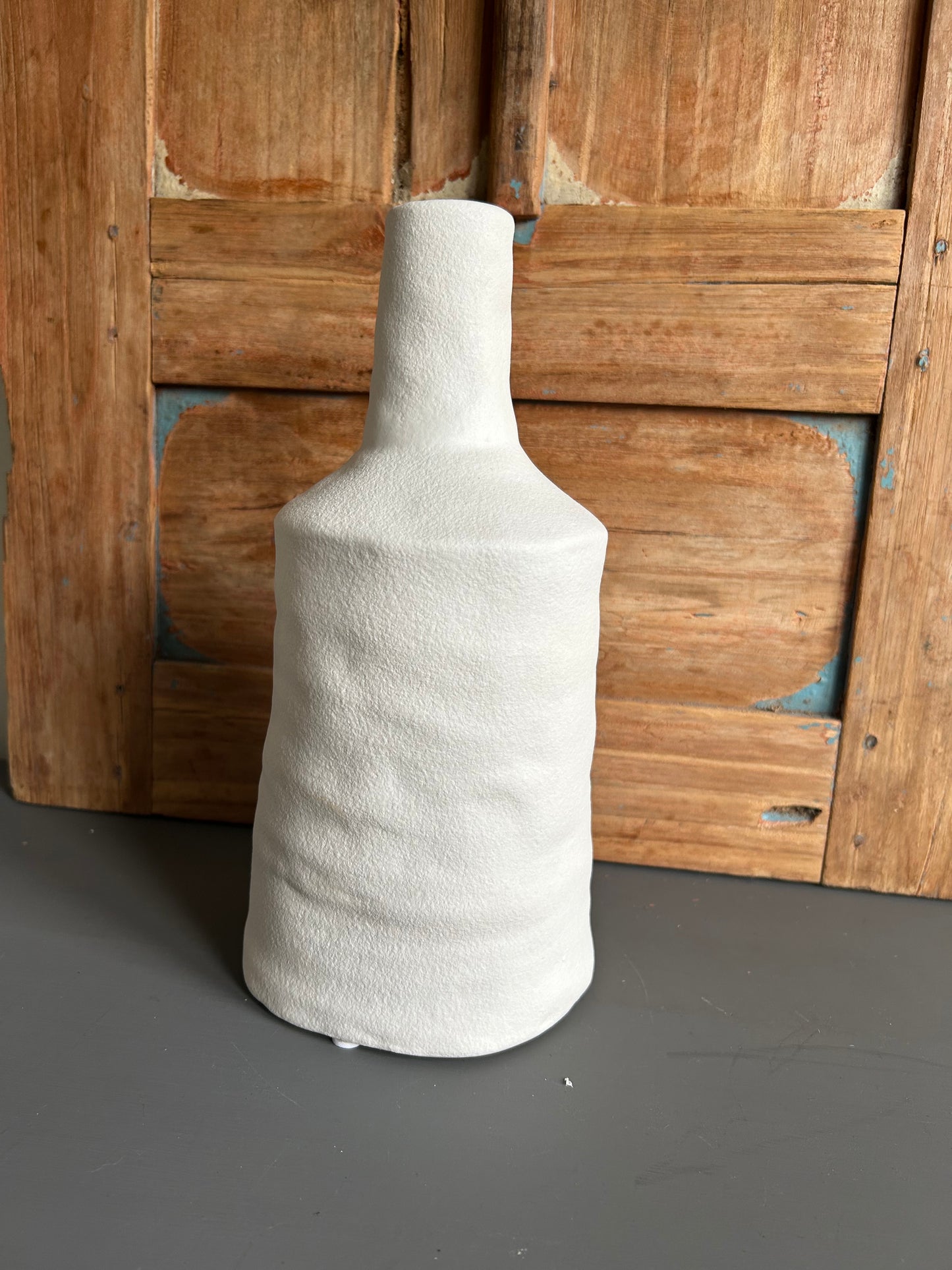 creme kleurige vaas maat L